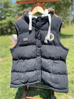 NFL Pro Line Washington Redskins Black Puffer Vest Size 2XL